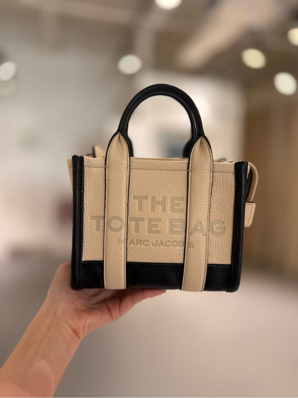 NWT Marc Jacobs leather crossbody the tote bag -ivory multi